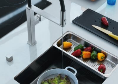 Modern Faucet and Cutting Board