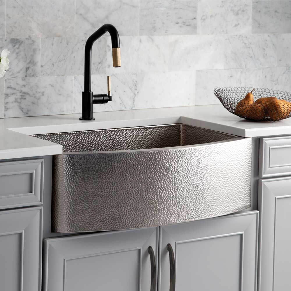 Modern Kitchen Faucet and Dimpled Sink