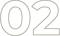 The image shows the number "02" in large, bold font. The color appears to be a muted or dull green against a transparent background.